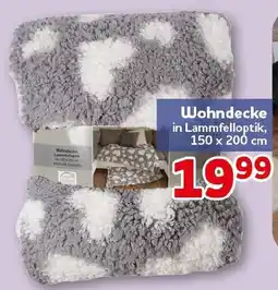 CENTERSHOP Wohndecke in Lammfelloptik Angebot