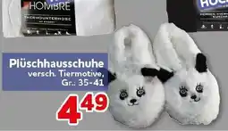 CENTERSHOP Plüschhausschuhe versch. Tiermotive Angebot