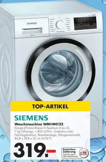 Handelshof Siemens Waschmaschine WM14N122 Angebot
