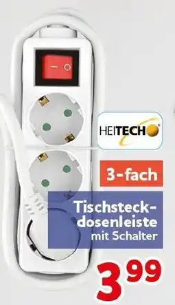 CENTERSHOP HEITECH Tischsteckdosenleiste mit Schalter Angebot
