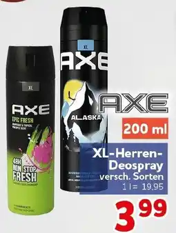 CENTERSHOP AXE XL-Herren-Deospray Angebot