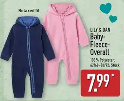 Aldi Nord LILY & DAN Baby-Fleece-Overall Angebot