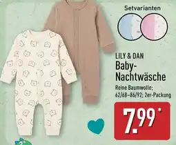 Aldi Nord LILY & DAN Baby-Nachtwäsche Angebot