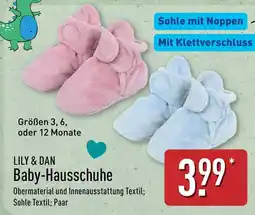 Aldi Nord LILY & DAN Baby-Hausschuhe Angebot