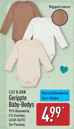 Aldi Nord LILY & DAN Gerippte Baby-Body Angebot