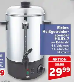 CENTERSHOP Elektr. Heißgetränkespender HUD-7 Angebot