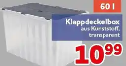 CENTERSHOP Klappdeckelbox aus Kunststoff, transparent Angebot