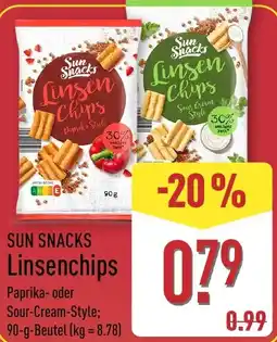 Aldi Nord SUN SNACKS Linsen chips Angebot