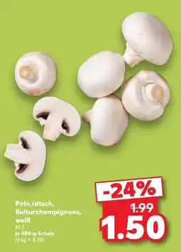 Kaufland Poln./dtsch. Kulturchampignons, weiß Angebot