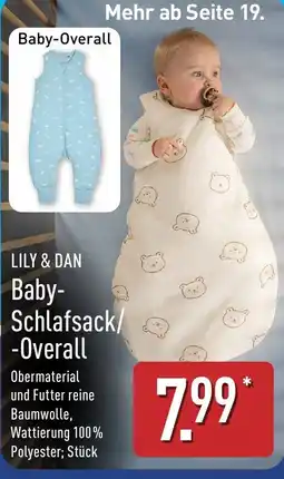 Aldi Nord LILY & DAN Baby-Schlafsack/-Overall Angebot