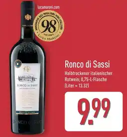 Aldi Nord Ronco di Sassi Halbtrockener italienischer Rotwein Angebot