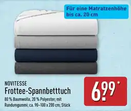 Aldi Nord NOVITESSE Frottee-Spannbetttuch Angebot