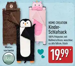 Aldi Nord HOME CREATION Kinder-Schlafsack Angebot