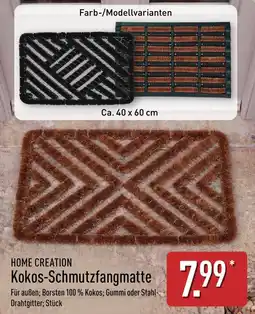 Aldi Nord HOME CREATION Kokos-Schmutzfangmatte Angebot