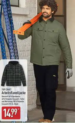 Aldi Nord TOP CRAFT Arbeitsflanelljacke Angebot