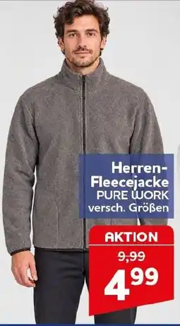 CENTERSHOP Herren-Fleecejacke PURE WORK Angebot