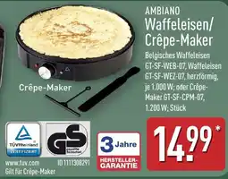 Aldi Nord AMBIAINO Waffeleisen/Crêpe-Maker Angebot