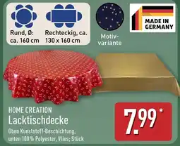 Aldi Nord HOME CREATION Lacktischdecke Angebot