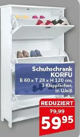 CENTERSHOP Schuhschrank KORFU Angebot