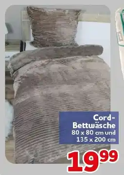 CENTERSHOP Cord-Bettwäsche Angebot