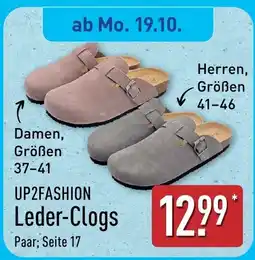 Aldi Nord UP2FASHION Leder-Clogs Angebot