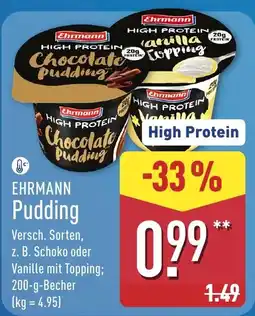 Aldi Nord EHRMANN Pudding Angebot