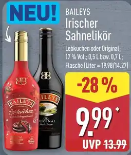 Aldi Nord BAILEYS Irischer Sahnelikör Angebot