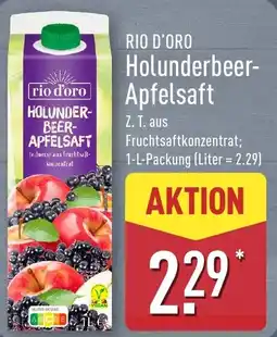Aldi Nord Rio d'Oro Holunderbeer-Apfelsaft Angebot