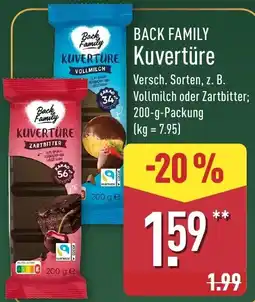 Aldi Nord Back Family Kuvertüre Angebot