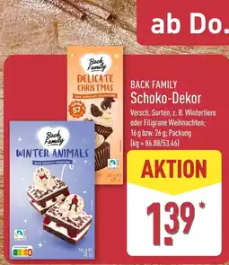 Aldi Nord Back Family Schoko-Dekor Angebot