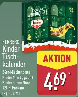 Aldi Nord FERRERO Kinder Tischkalender Angebot
