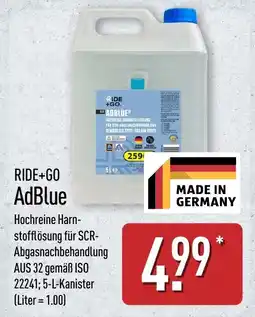 Aldi Nord RIDE+GO AdBlue Angebot