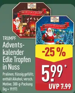 Aldi Nord TRUMPF Adventskalender Edle Tropfen in Nuss Angebot
