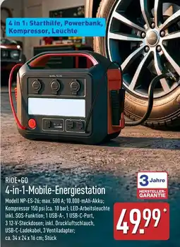 Aldi Nord RIDE+GO 4-in-1-Mobile-Energiestation Angebot