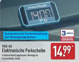 Aldi Nord RIDE+GO Elektronische Parkscheibe Angebot