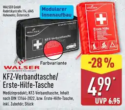 Aldi Nord WALSER KFZ-Verbandtasche/Erste-Hilfe-Tasche Angebot