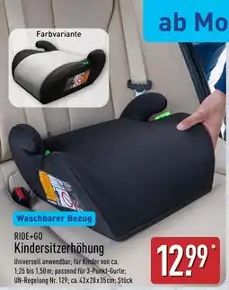 Aldi Nord RIDE+GO Kindersitzerhöhung Angebot