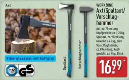 Aldi Nord WORKZONE Axt/Spaltaxt/Vorschlaghammer Angebot