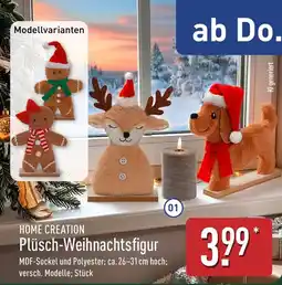 Aldi Nord HOME CREATION Plüsch-Weihnachtsfigur Angebot