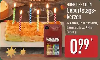 Aldi Nord HOME CREATION Geburtstagskerzen Angebot