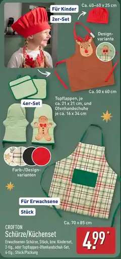 Aldi Nord CROFTON Schürze/Küchenset Angebot