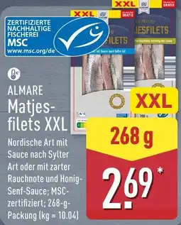 Aldi Nord ALMARE Matjesfilets XXL Angebot