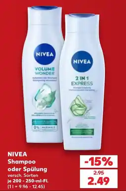 Kaufland NIVEA Shampoo oder Spülung Angebot