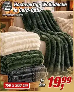 Posten Börse Hochwertige Wohndecke in Cord-Optik Angebot