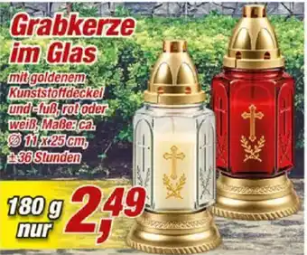 Grabkerze im Glas