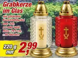 Posten Börse Grabkerze im Glas Angebot