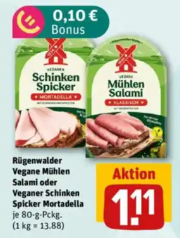 nahkauf Rügenwalder Vegane Mühlen Salami oder Veganer Schinken Spicker Mortadella Angebot