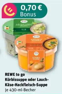 nahkauf REWE to go Kürbissuppe oder Lauch-Käse-Hackfleisch-Suppe Angebot
