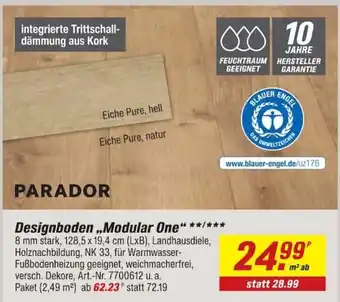 Designboden „Modular One“ PARADOR