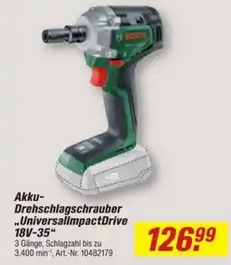 toom Baumarkt Akku-Drehschlagschrauber „UniversalImpactDrive 18V-35“ Angebot